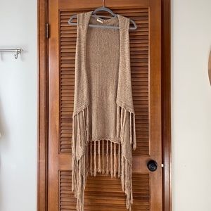 Anthropologie boho sleeveless cardigan